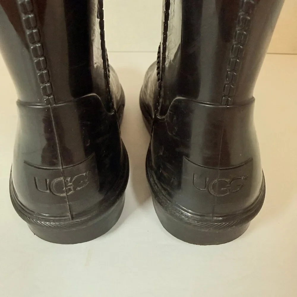 UGG Black Rahjee Rain Boots- Little Kids Size 12